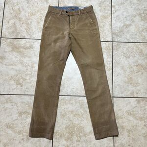 Gustin Brown Tan Slim Fit Washed Chino Pants Size 30x32 California